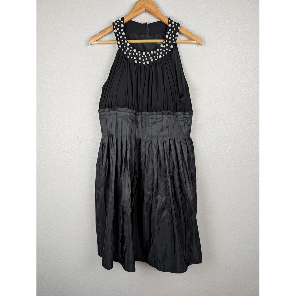 Jessica Howard Dress Womens 14 Knee Length Beaded Satin‎ Party Cocktail Formal